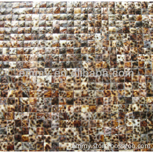 mother of pearl shell mosaic tiles with tiger's speckle